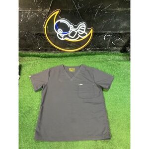 Figs Technical Collection CATARINA Scrub Top Women's‎ OASIS Dark Gray XL